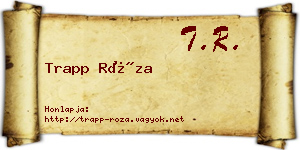 Trapp Róza névjegykártya