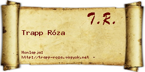 Trapp Róza névjegykártya